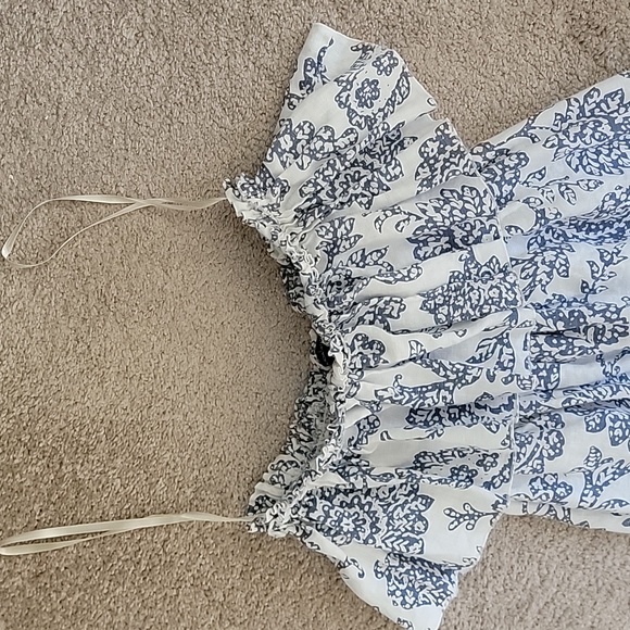 Moda International Blue and White Patterned Dress - Picture 3 of 5